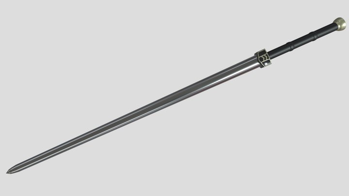 Chinese Hexagon Jian (sword) 3D Model