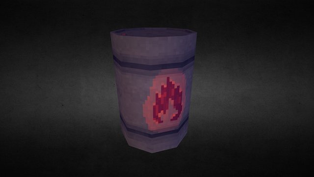 3D Pixel Art Barrel 3D Model