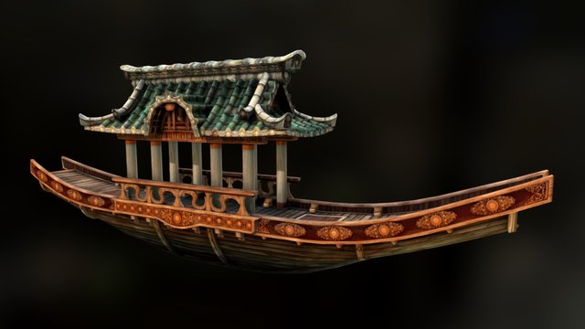 Japanese Boat 3D Model