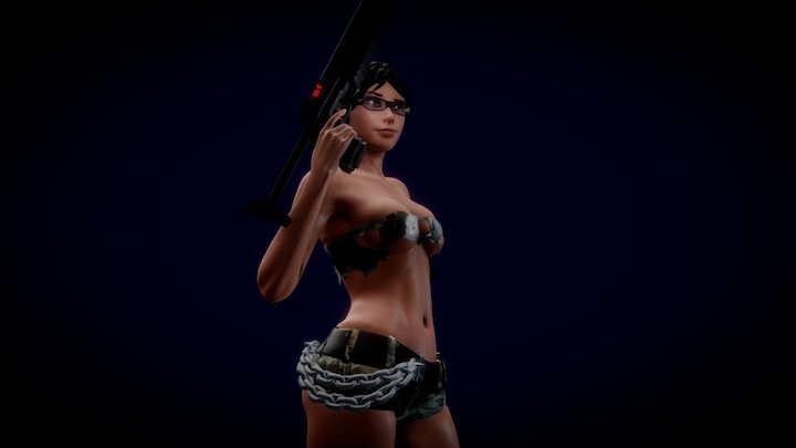 jenny gun pose a 3D Model