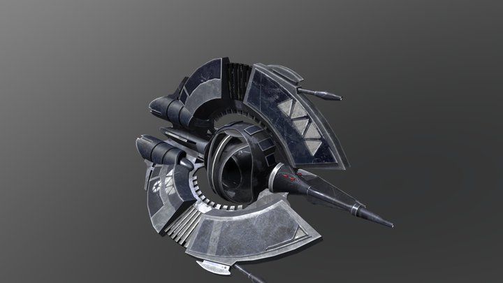 Trade Federation Droid Tri-Fighter 3D Model