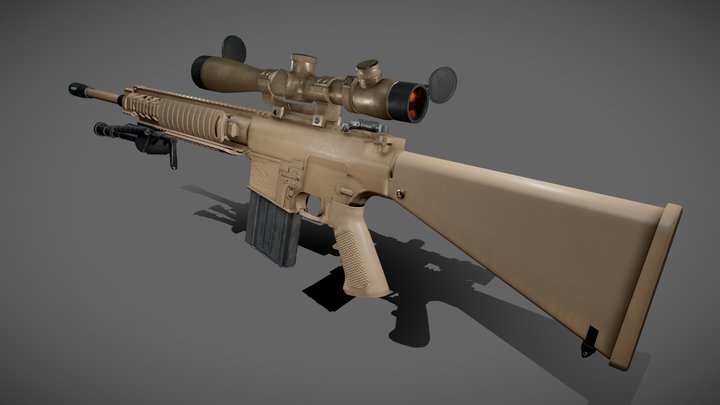 M110 Sniper Rifle 3D Model