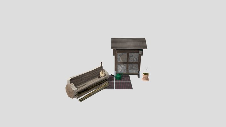 DAE 5 Finished props - Eco House 3D Model