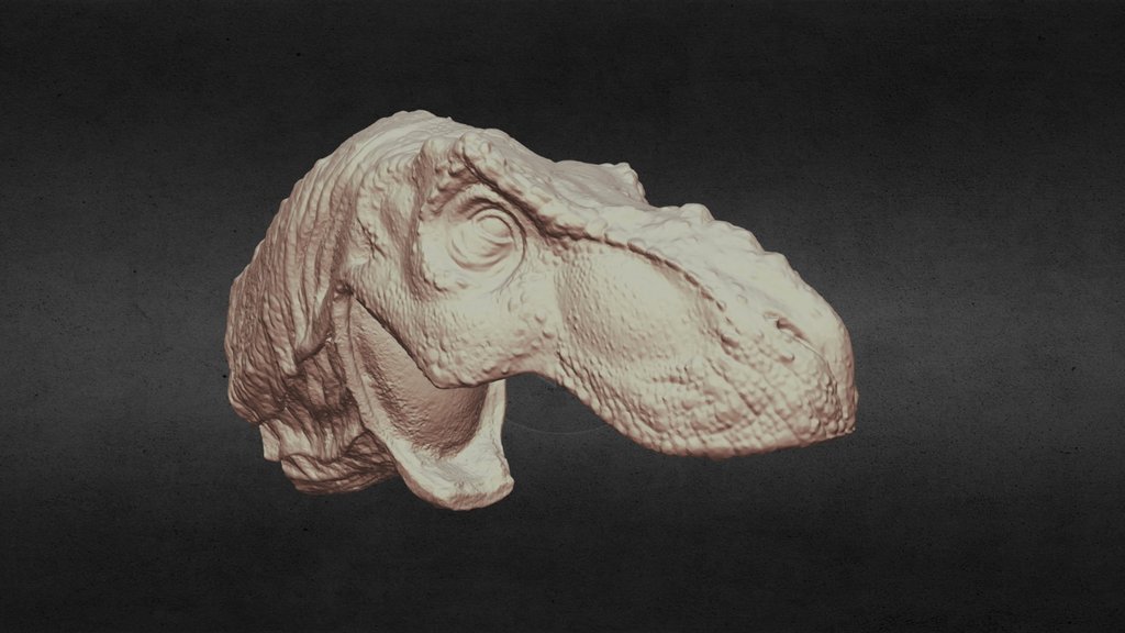 Jurassic park t rex maquette head 3d scan