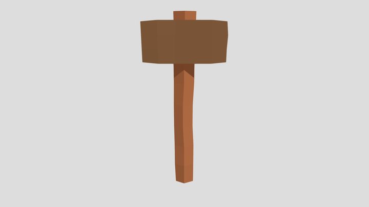 Smol low poly hammer 3D Model