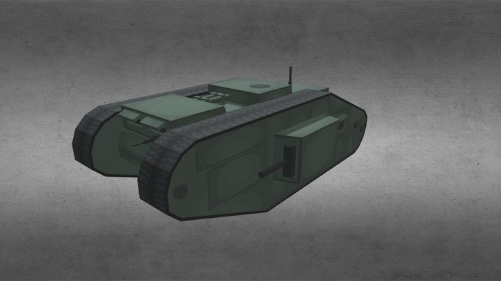 Mark V WW1 - Minecraft Model 3D Model