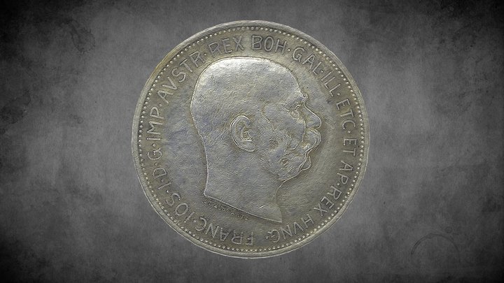 Austrian Coin - 1912 (2 Kronen) – Gratis 3D-model STL