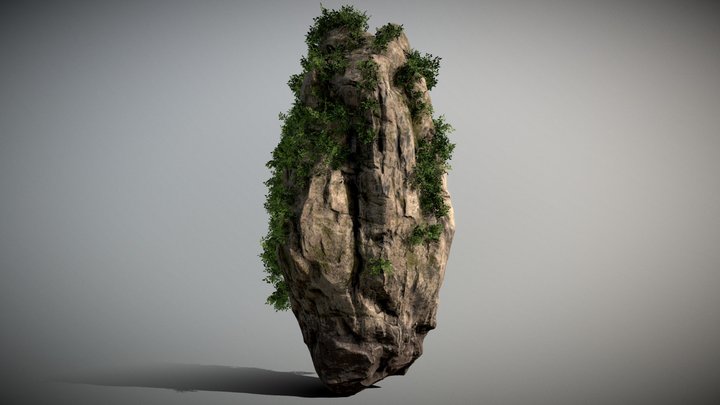 Asia Limestone Rock 3D Model