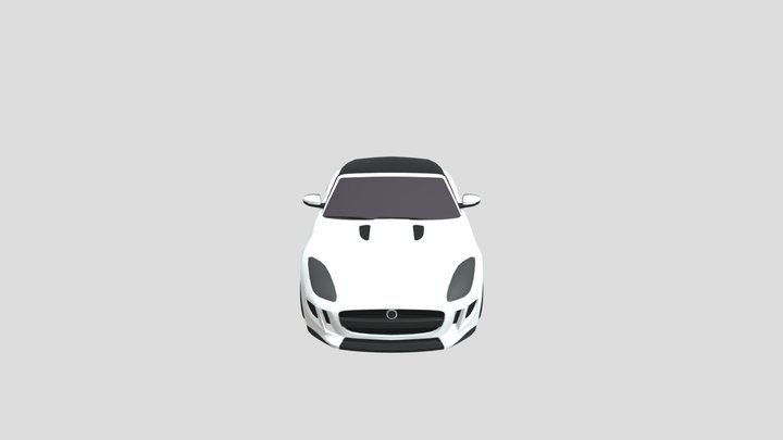 Jaguar F-Type Roadster lowpoly for 3D-printing