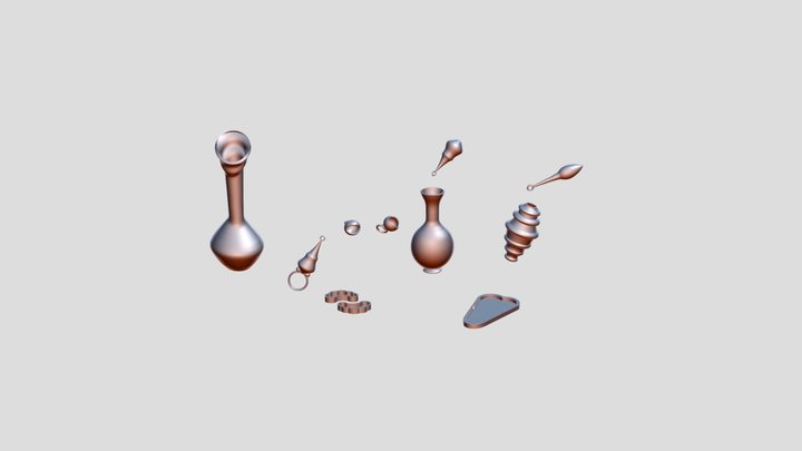All my digitally fabricated tools and containers 3D Model