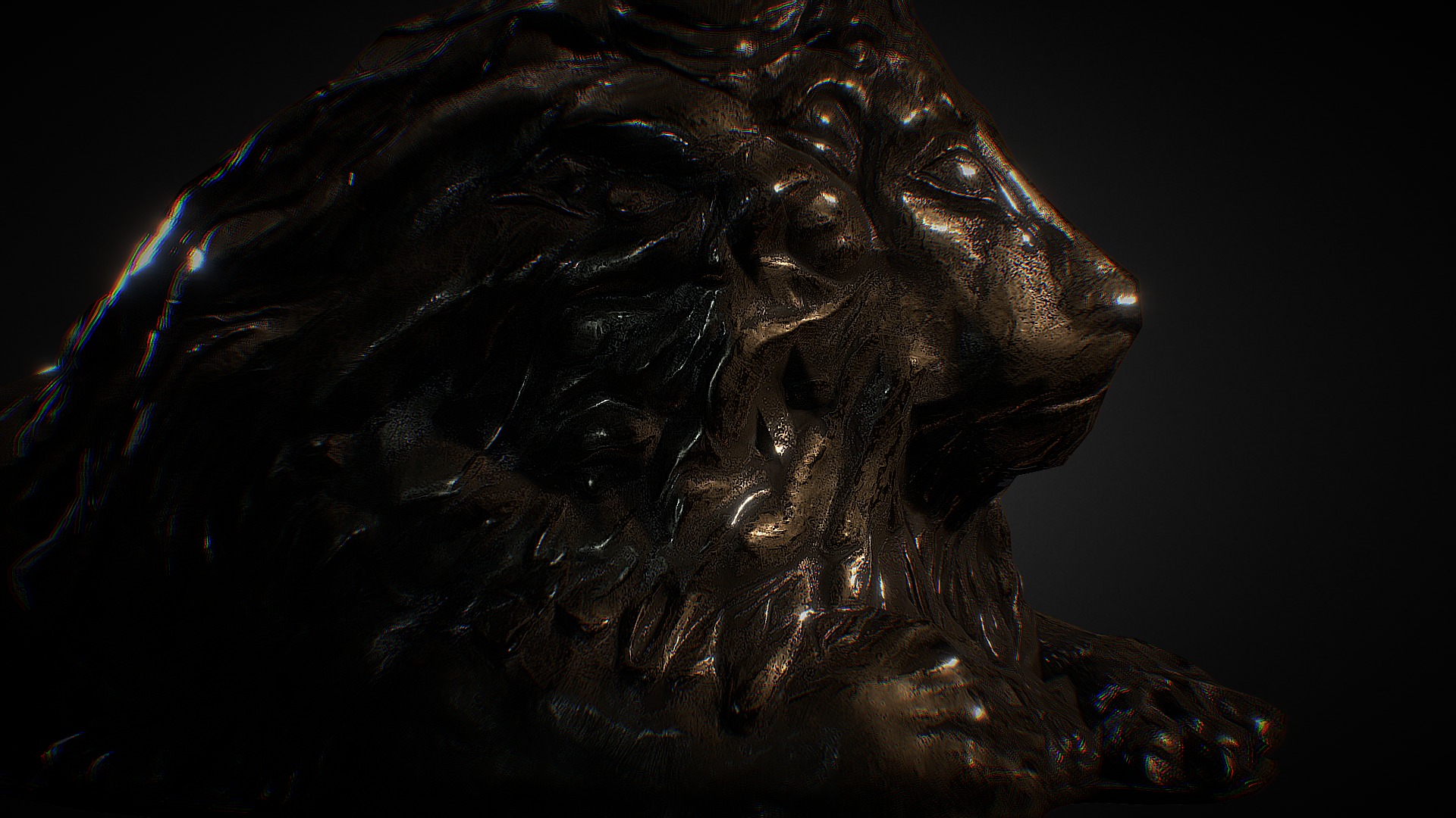3D model Lion - This is a 3D model of the Lion. The 3D model is about a close up of a lion.