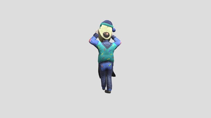 Ice Scream 8 Rod Taking Off His Mask Animation 3D Model