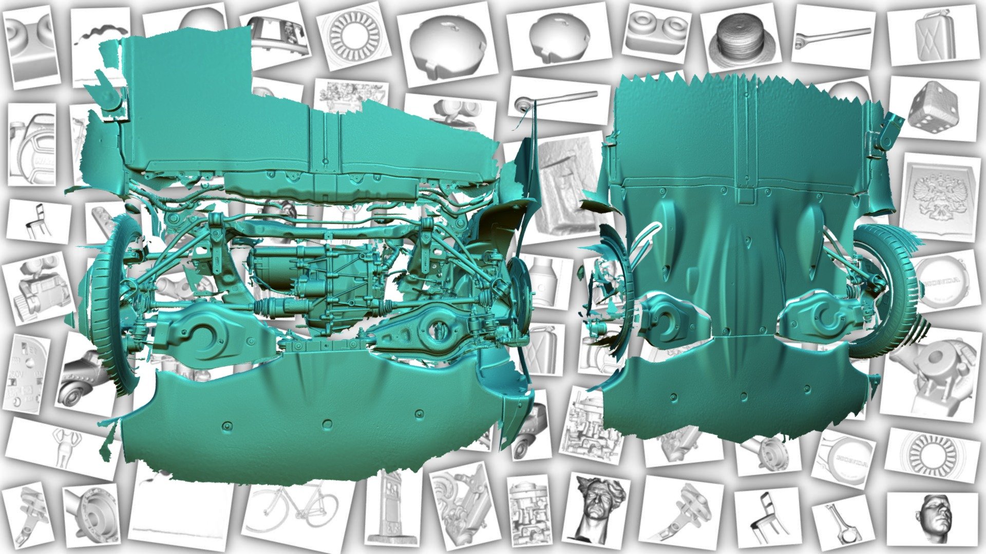 Tesla Model 3 Rear Suspension 3d Scan Data 3D model by CADLAB