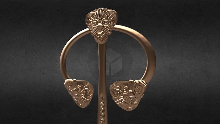 First draft of the penannular fibulae from Høm 3D Model
