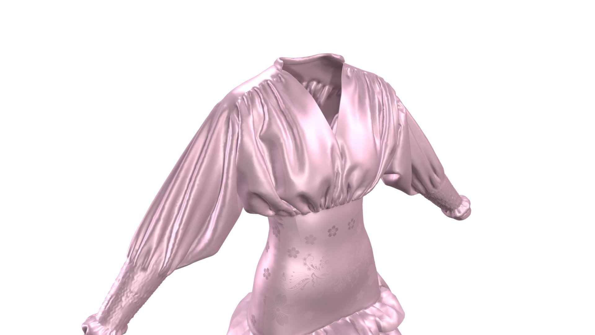 CLO3D | 3DFashion | Satin Midi Dress