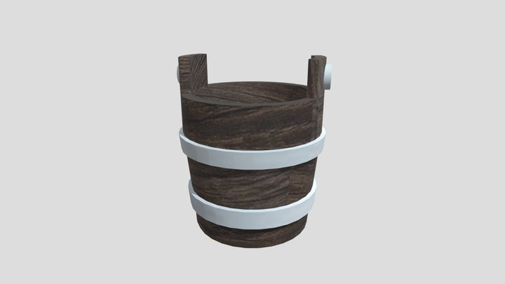 Wood Bucket 3D Model