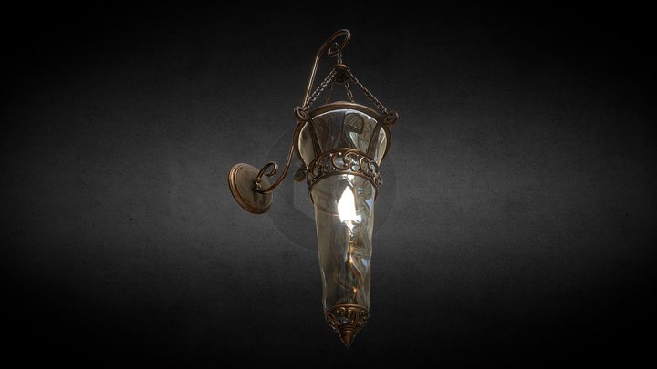 CLASSICAL OUTDOOR WALL LAMP -Model 08- 3D Model