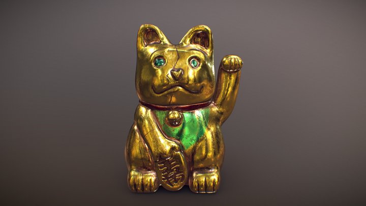 Maneki-neko ~ Asian lucky cat 3D Model