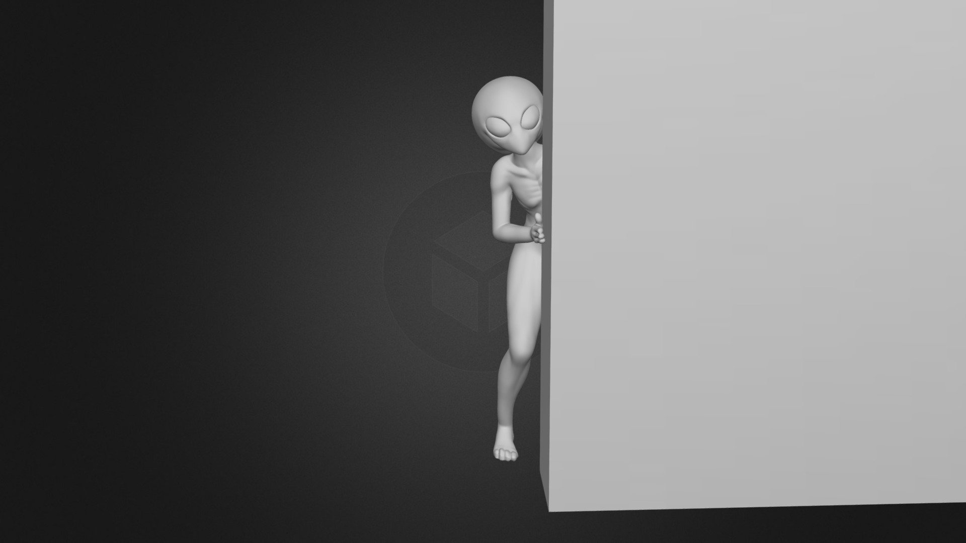 Alien Behind the Wall 3D print model - Buy Royalty Free 3D model by ...