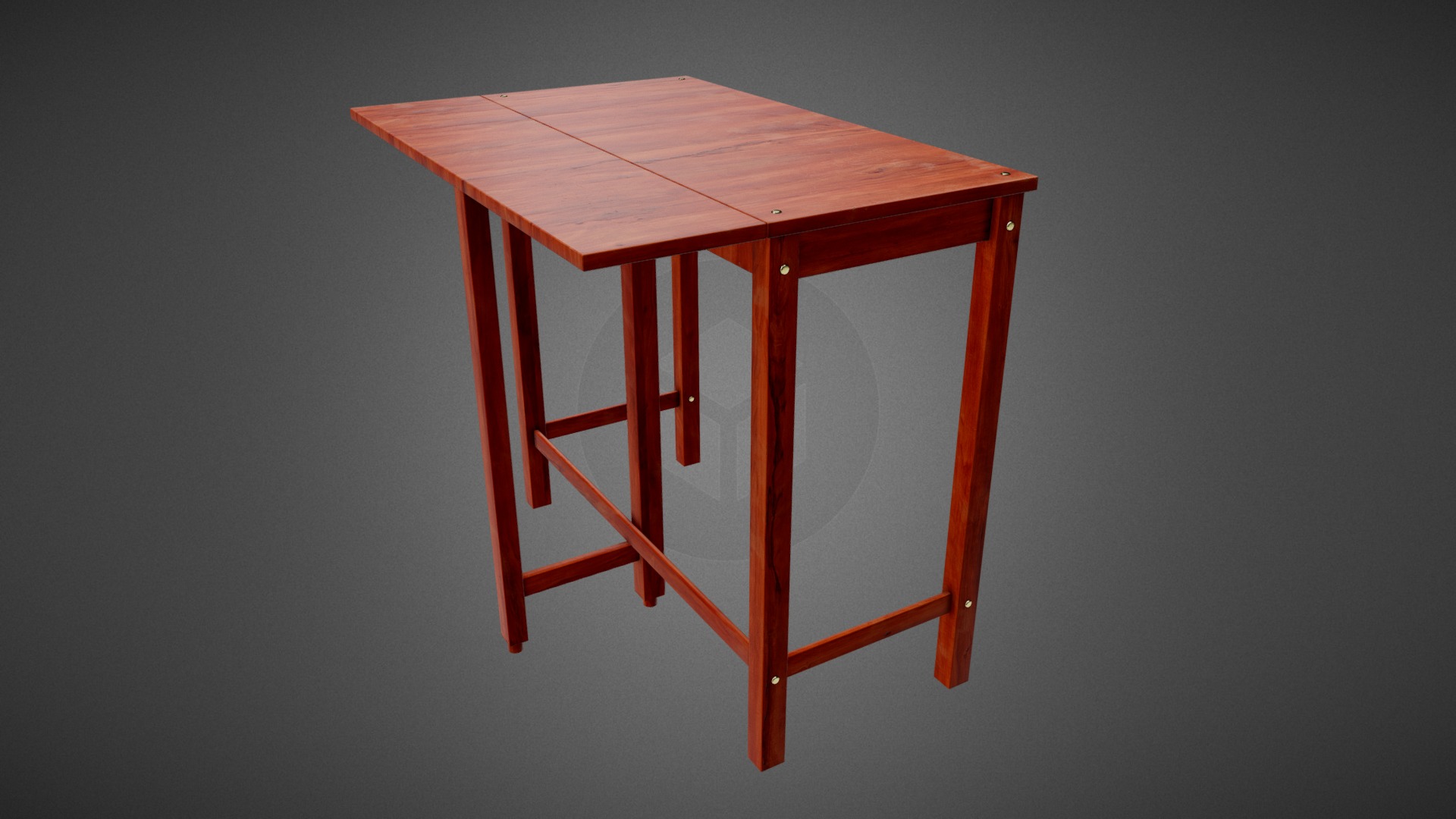 3D model Bar-Height Rosewood Table - This is a 3D model of the Bar-Height Rosewood Table. The 3D model is about a wooden table with a glass top.