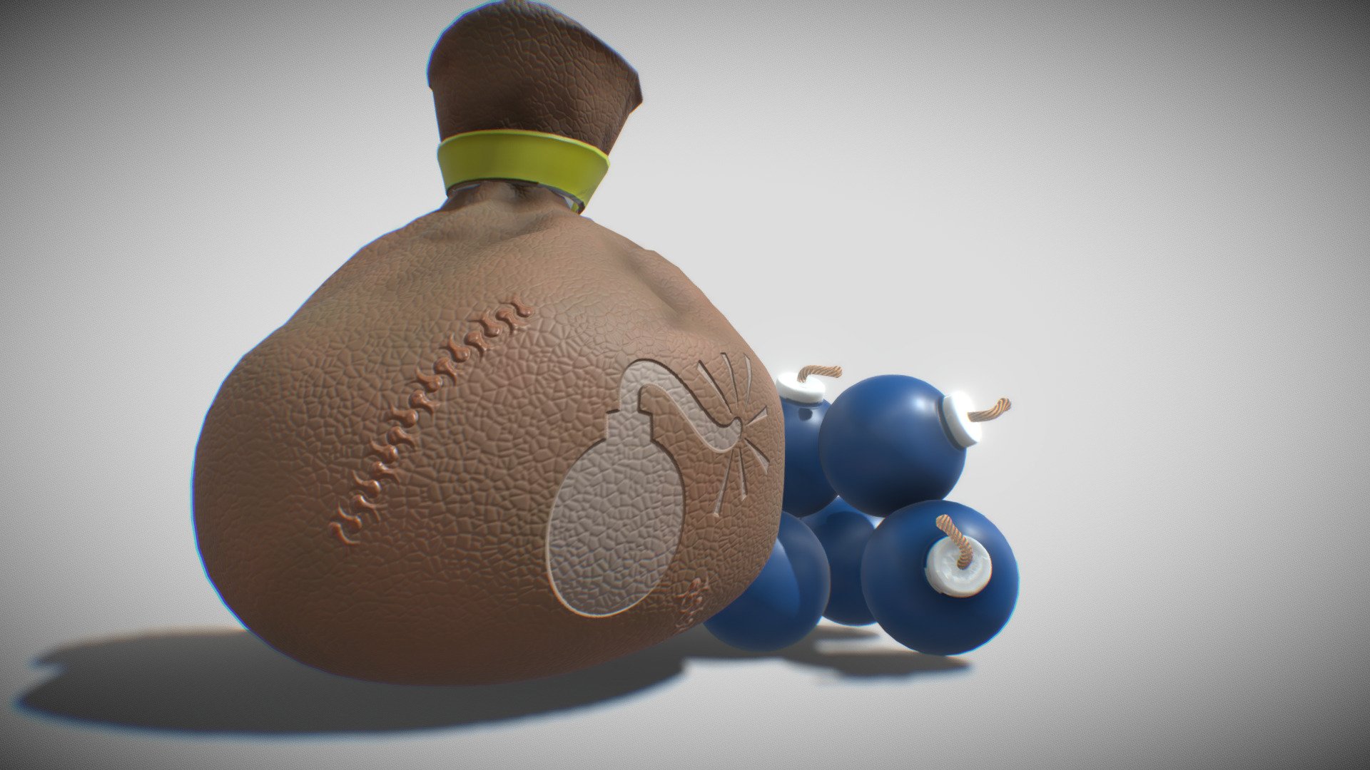 Sculptober Day 1 - Boom (bomb bag)