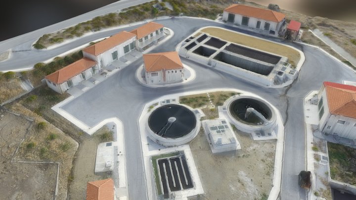 Limnos water treatment plant 3D Model