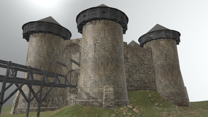 Reconstitution du Château Marcillé-Robert - 35 3D Model
