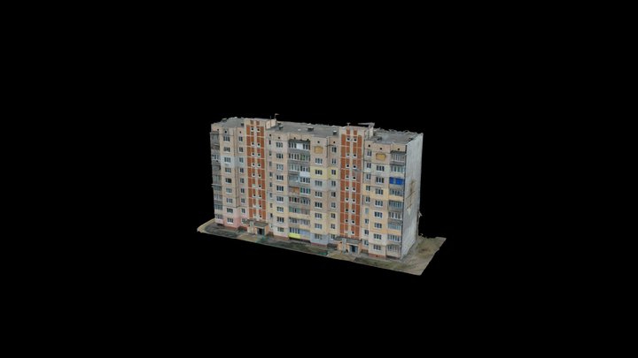 War Damaged House, Ukraine 3D Model
