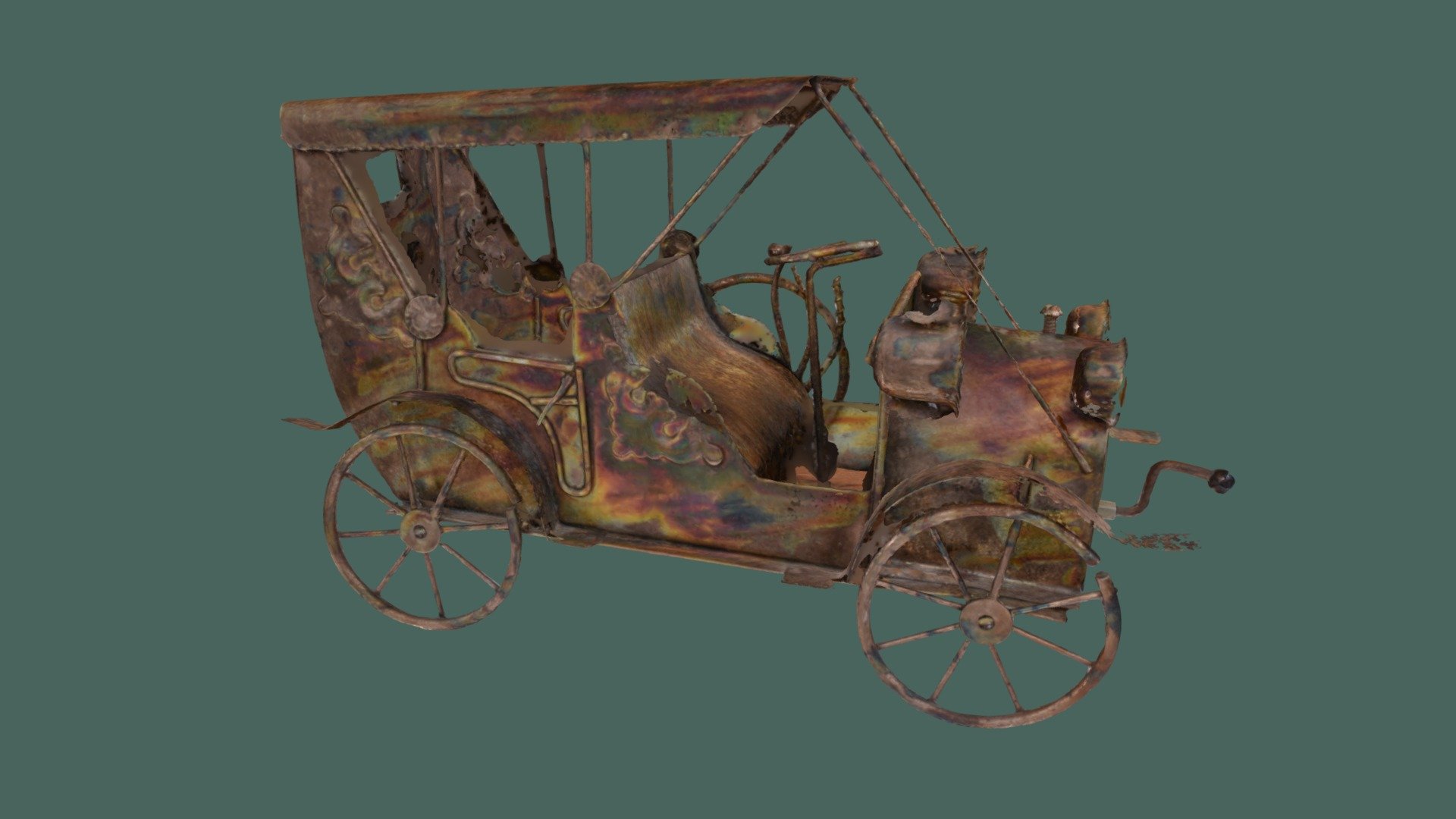 Old Shiny Copper Car Musicbox - 3D model by Dino-Mold [9c2a719] - Sketchfab