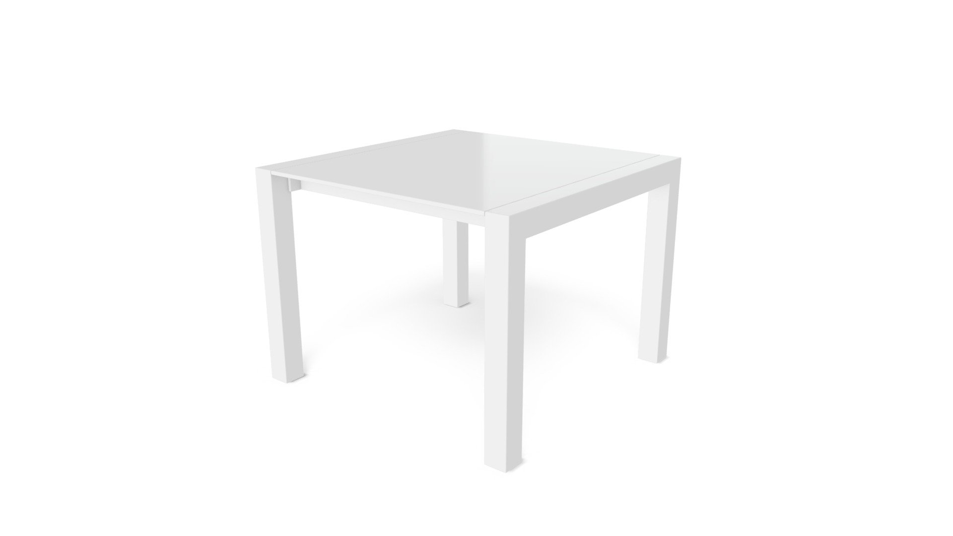 Bramante Square Extending Dining Table, White