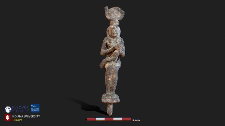 3D rendering of Isis and Horus