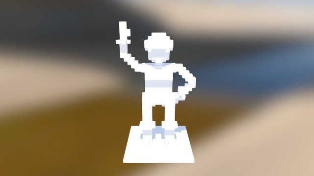 Pixel Person 3D Model