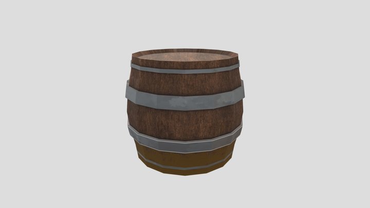 Fass mit Texturen 3D Model