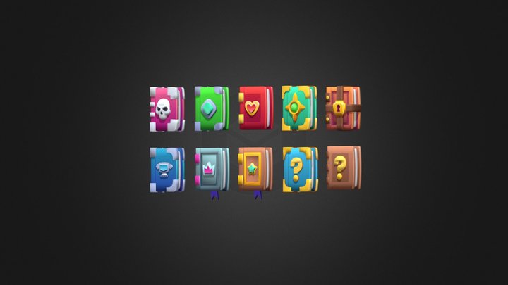 Books 3D Pack — Mobile Game Assets 3D Model