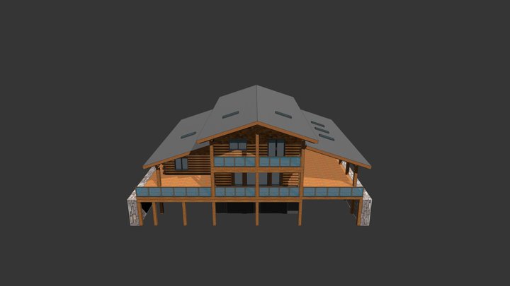 Jud Hillock Log Cabin 3D Model