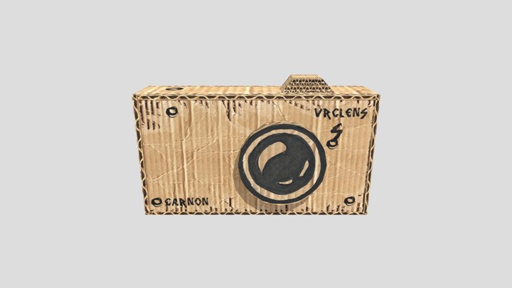 Cardboard Camera - Low Poly (VRClens) 3D Model