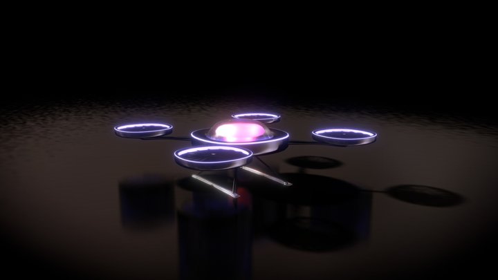 drone alone in space || cinematic creation 3D Model