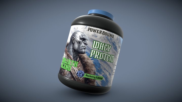Goliath Blend Whey Protein Packaging Model 3D Model