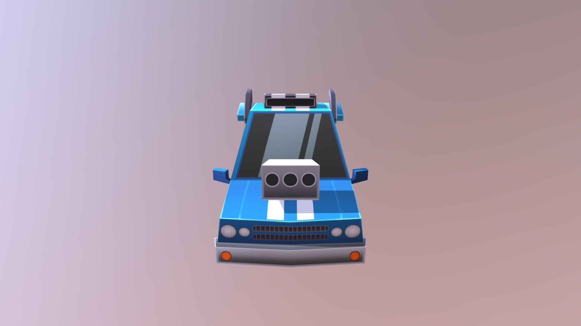 Car Muscle blue