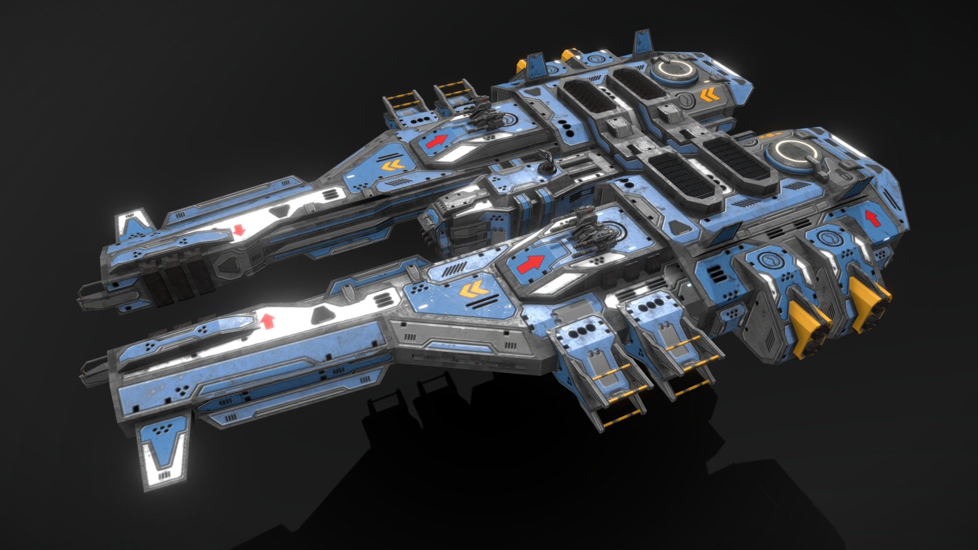 Scifi Frigate Rapier - Buy Royalty Free 3D model by MSGDI [9c33568 ...