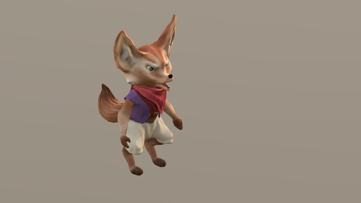 Fenwick the Fennec 3D Model