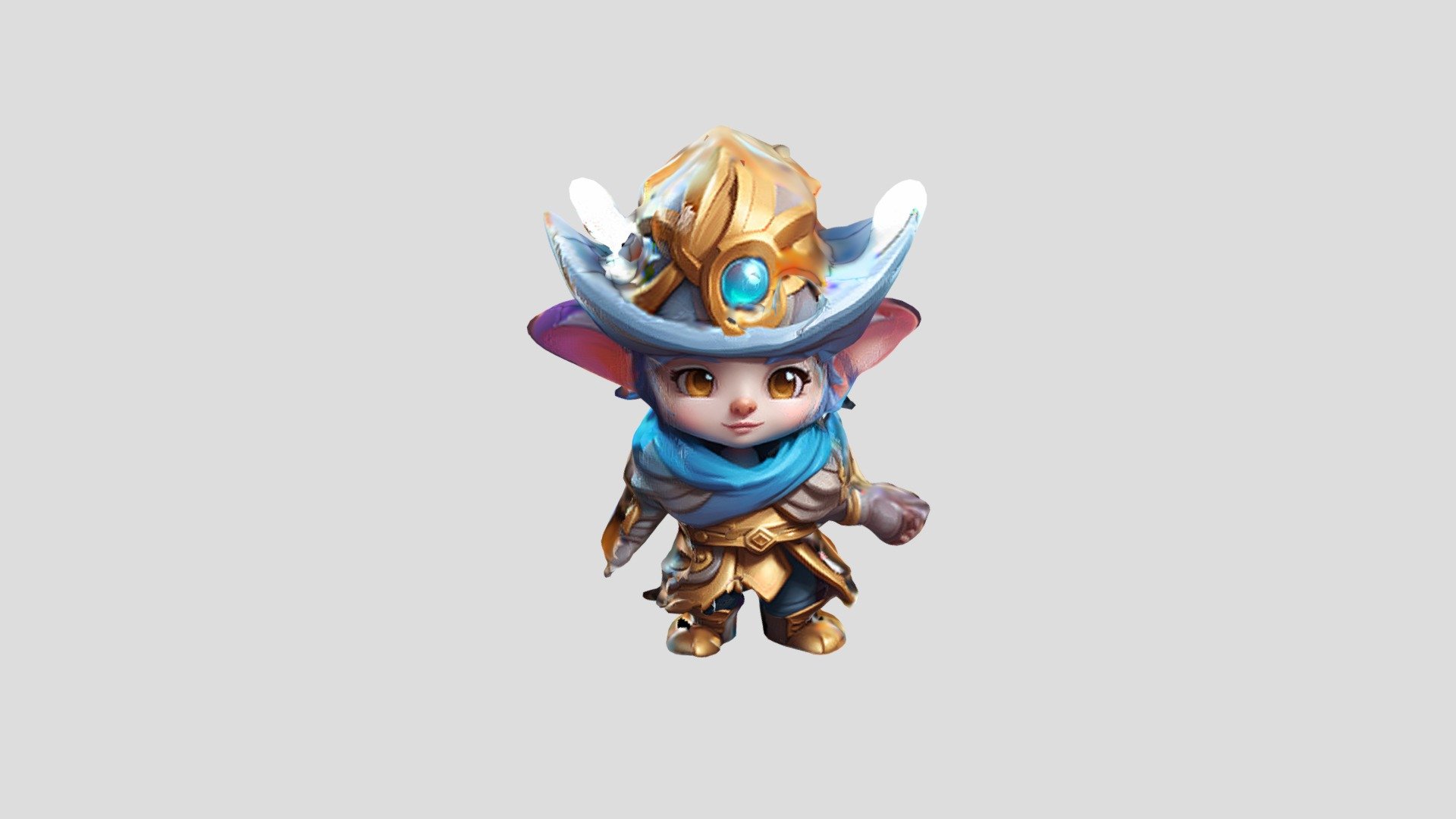 Cute Chibi Character in Fantasy Outfit A smal - Download Free 3D model ...