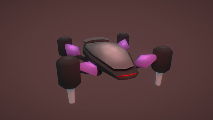 SciFi Drone 02 - Low Poly 3D Model