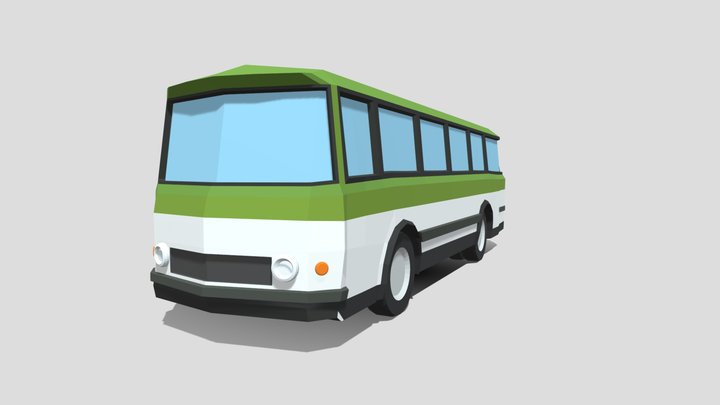 Lowpoly Bus 3D Model