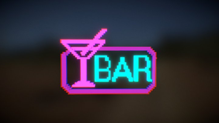 "BAR" sign board – Kostenloses 3D-Modell STL