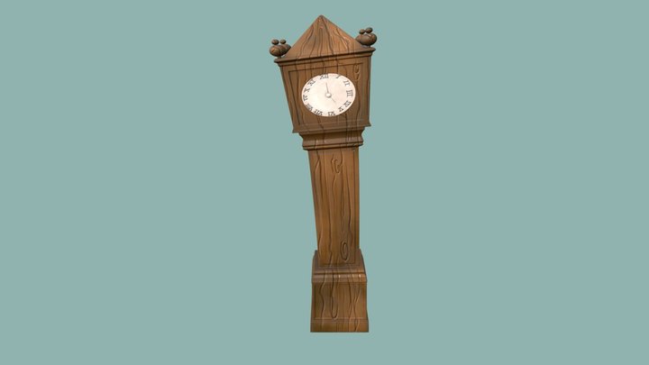 Grandfather Clock_Exo 3D Model