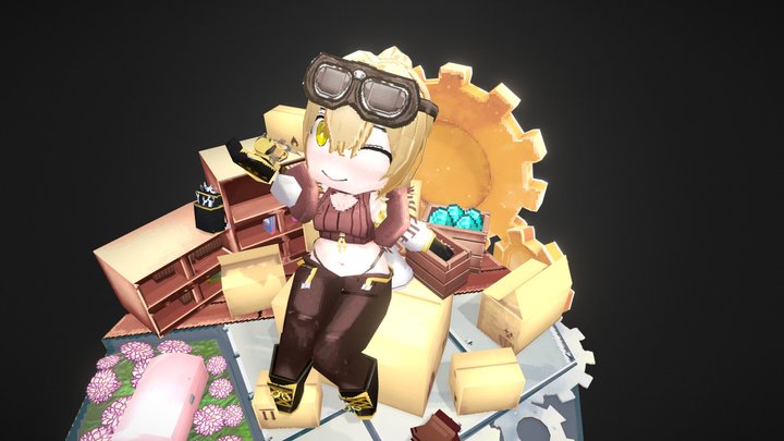 Mechanic Extraordinaire - Mia Fenimore Fanart 3D Model