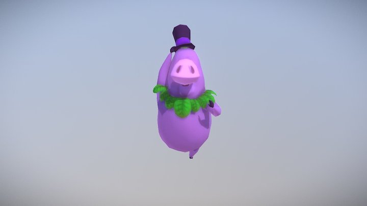 Egg Plant Pig from Salad Hunters 3D Model