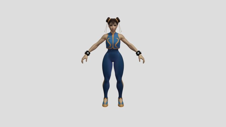 cammy white street fighter 6 classic costume 3D model 3D printable
