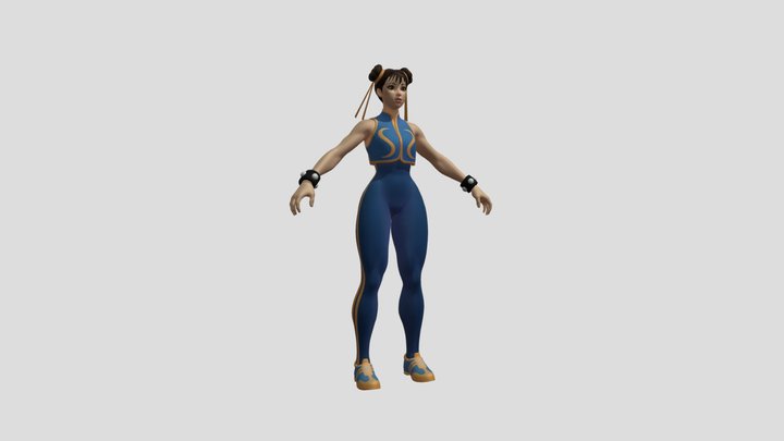 chun-li fortnite skin 3D Model